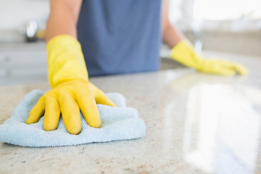How to clean marble or granite